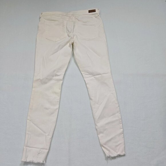 Abercrombie & Fitch Jeans Women Size 31/12 Ivory Super Skinny Low Rise Stretch - Picture 2 of 15